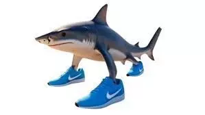 Tralalero Tralala A Sark with Blue Shoes 3D model