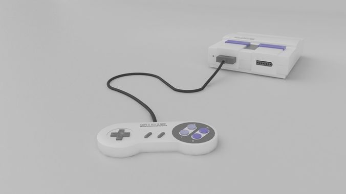 Super Nintendo Low-poly 3D model