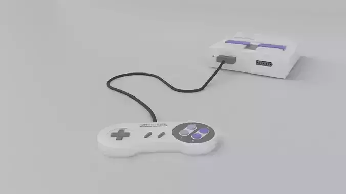 Super Nintendo Low-poly 3D model