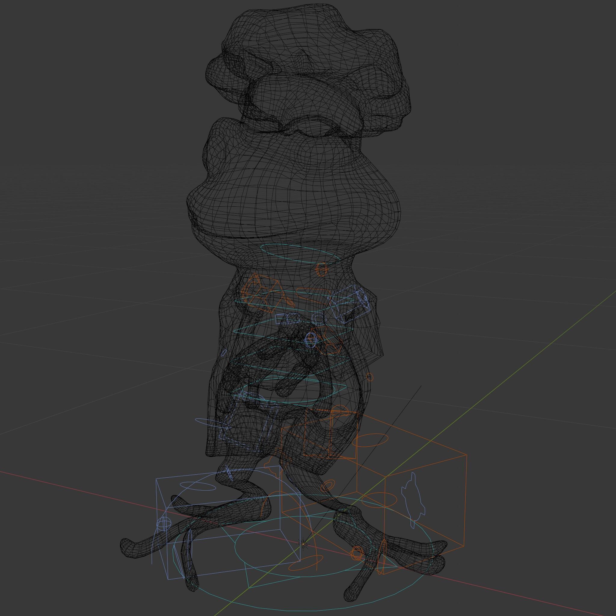 Chef Frog Character Model  Rigged and Animated Low-poly 3D model_5