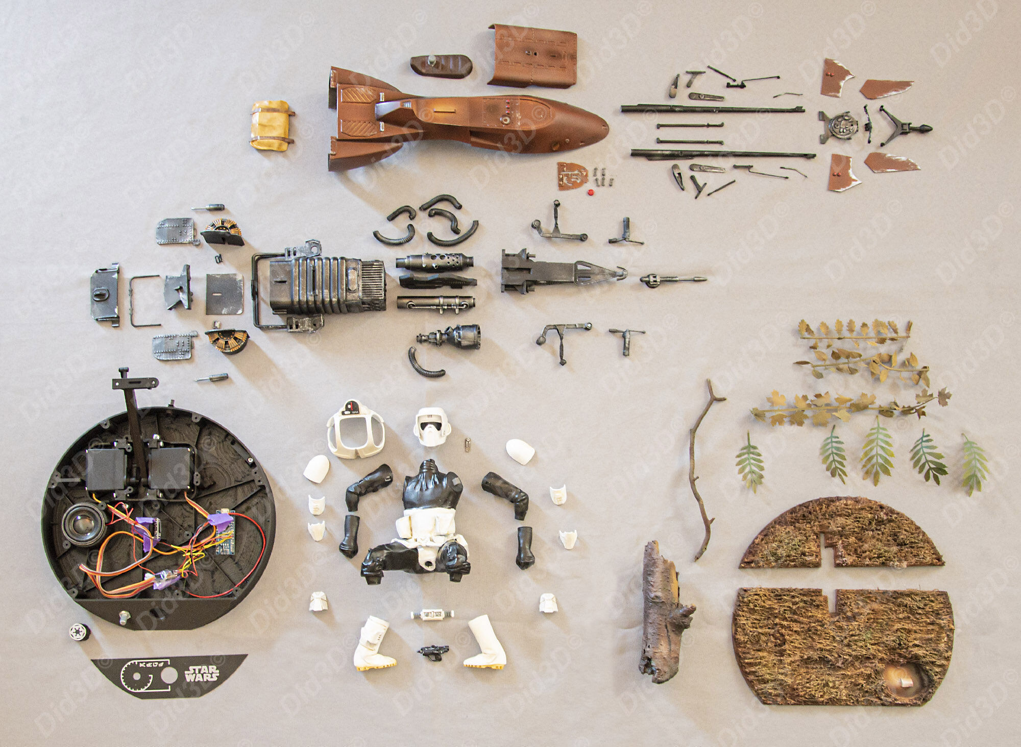 SpeederBike Return of the JEDI Did3D Animatronic 1-8 Scale 500mm 3D print model_2