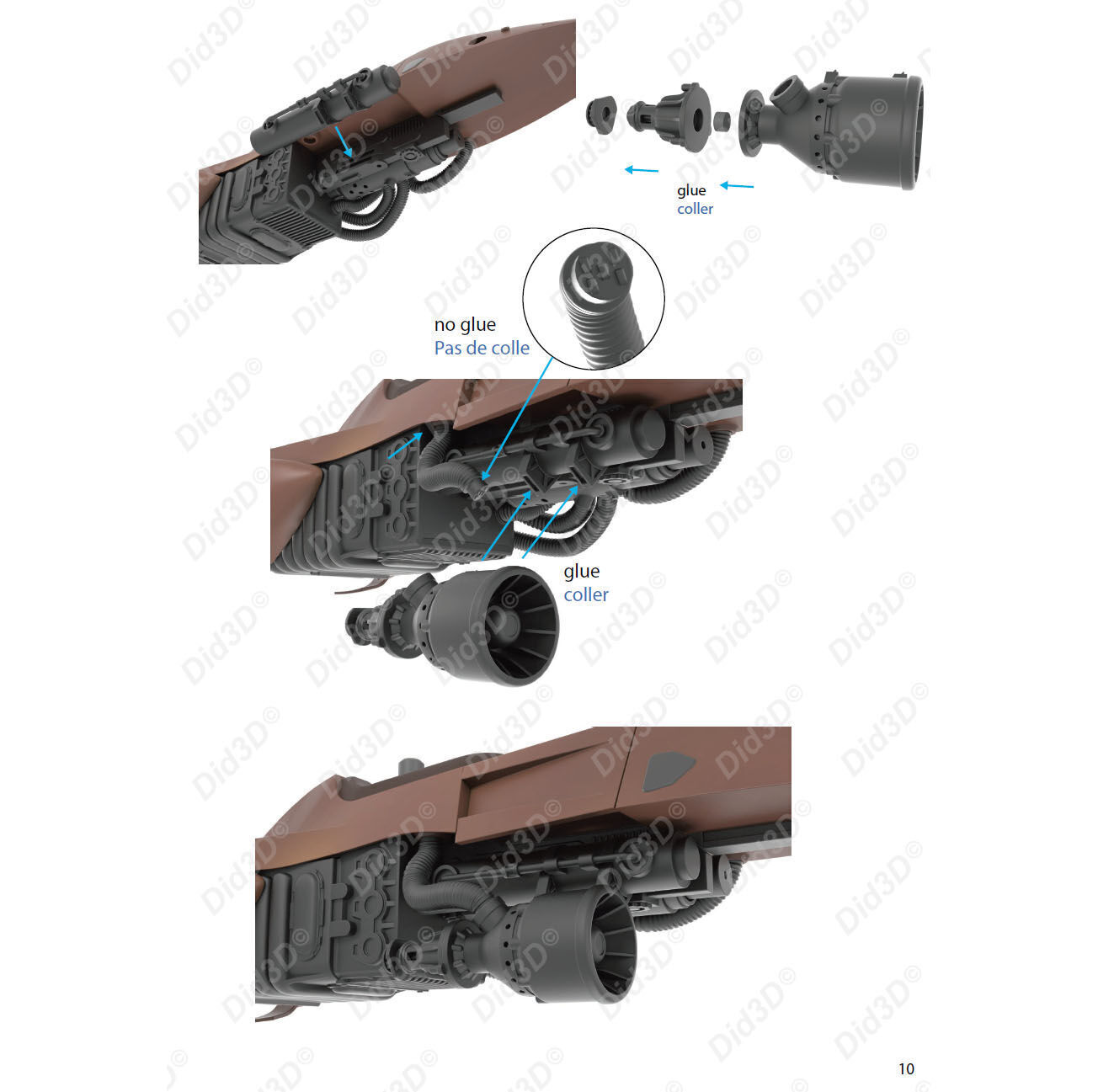 SpeederBike Return of the JEDI Did3D Animatronic 1-8 Scale 500mm 3D print model_19