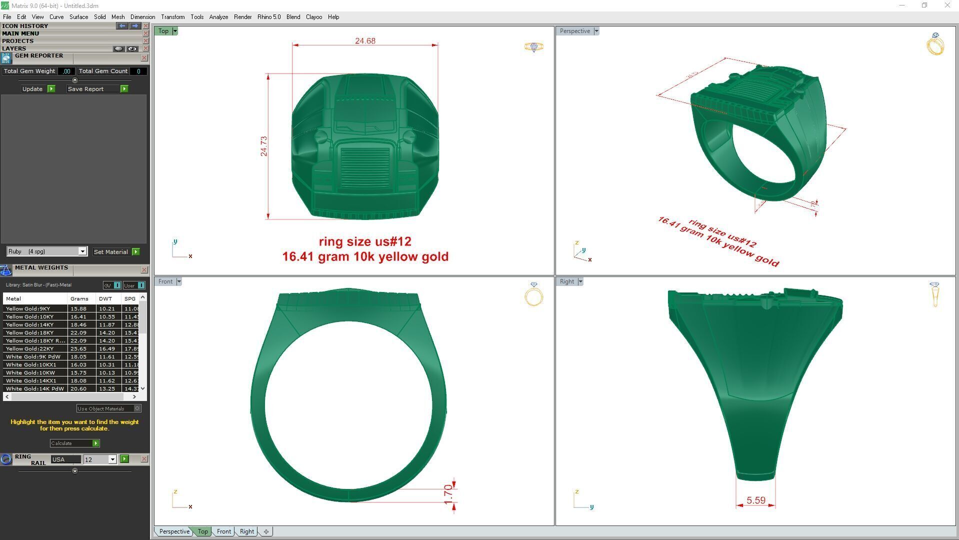 Ring 1095 3D print model_1