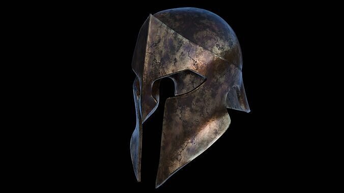 Spartan Short Helmet Low-poly 3D model