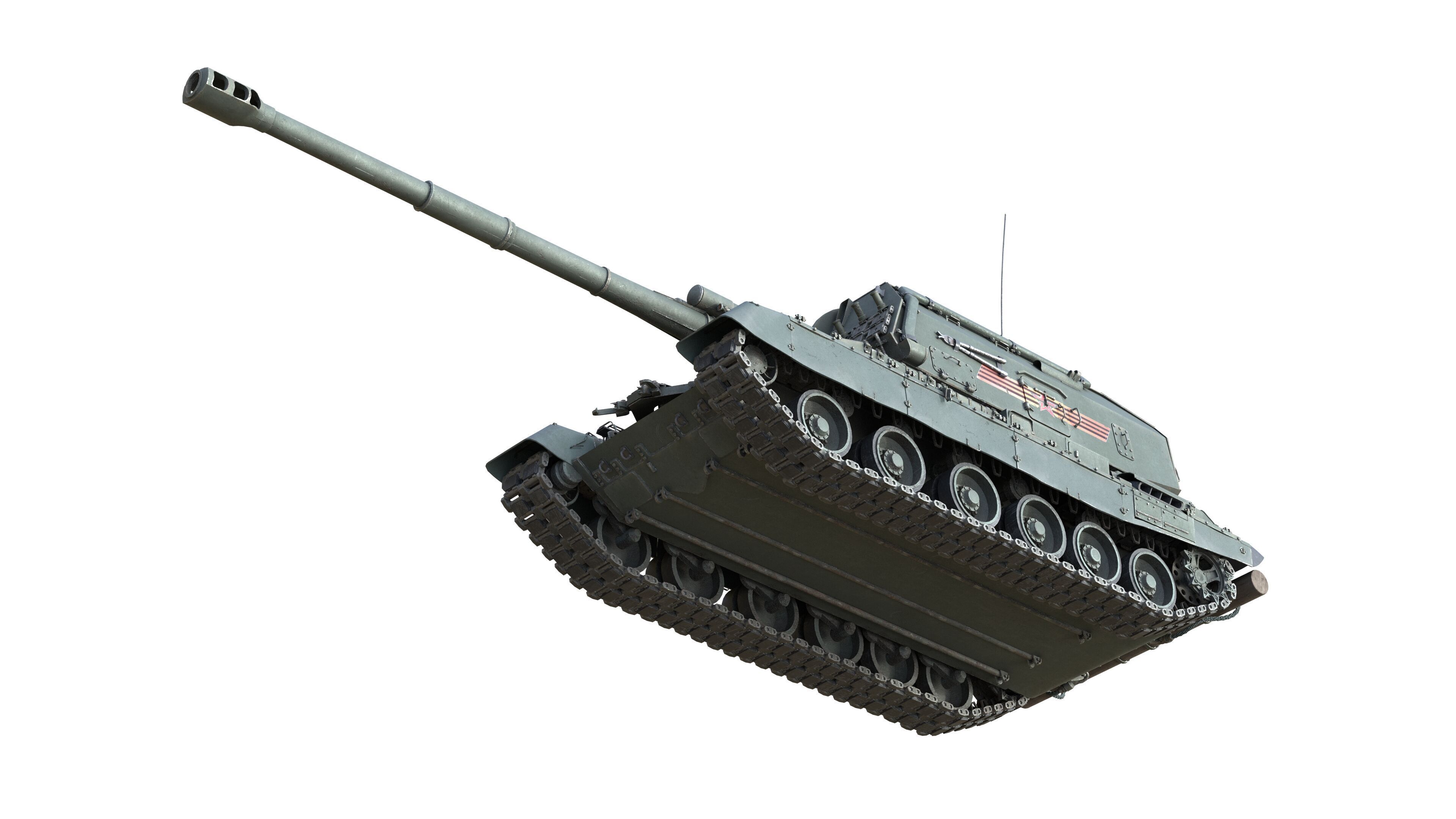 2S19 Msta-S tank Low-poly 3D model_8