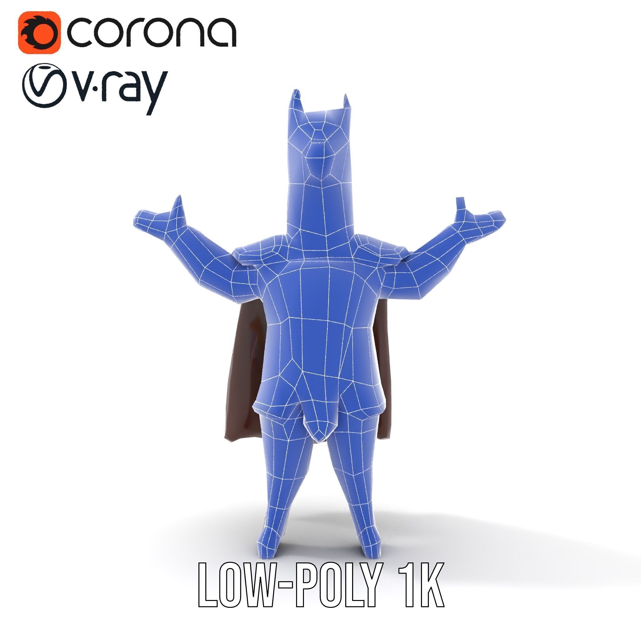 Knight Llama Character Rigged and Animated Armor Model Low-poly 3D model_25