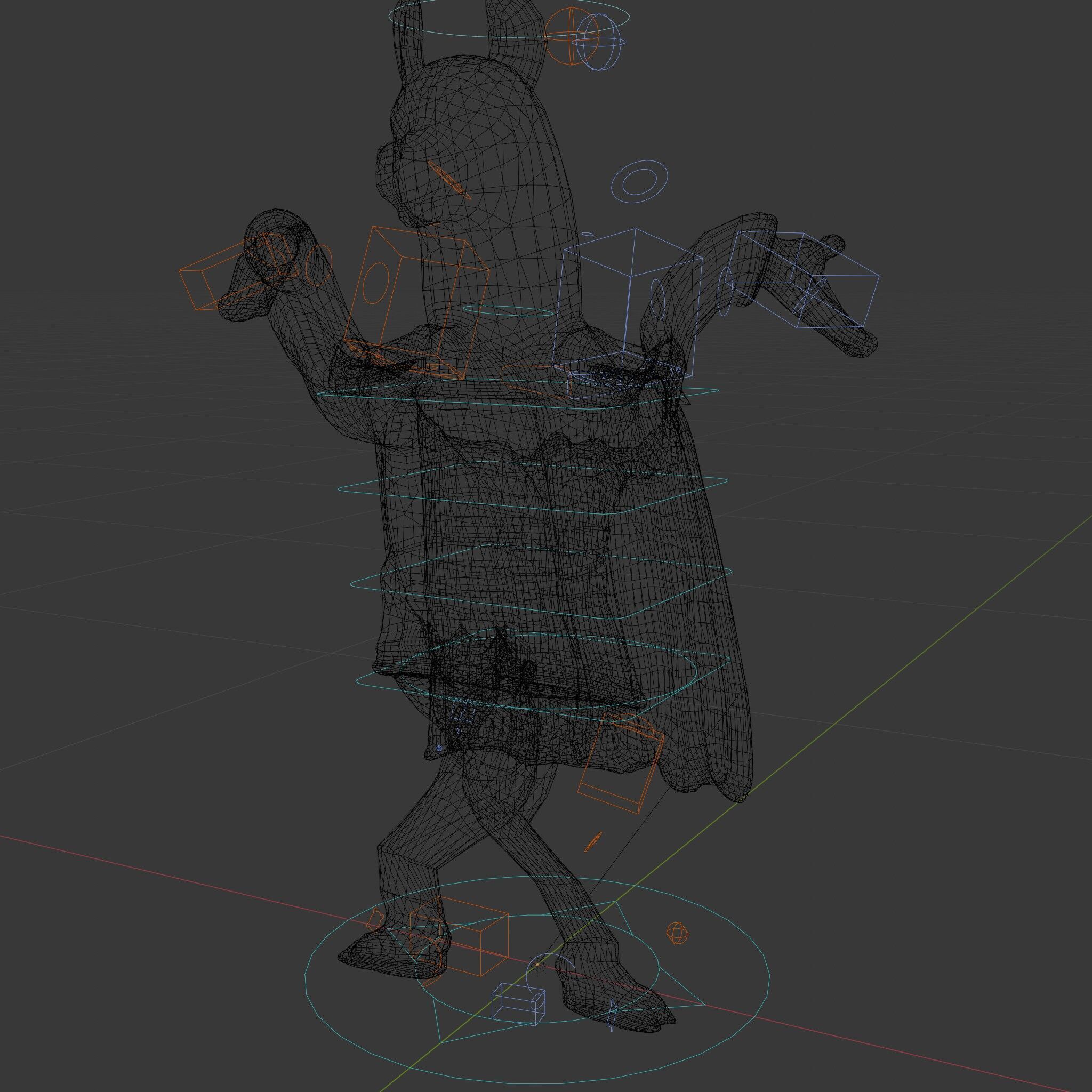 Knight Llama Character Rigged and Animated Armor Model Low-poly 3D model_5