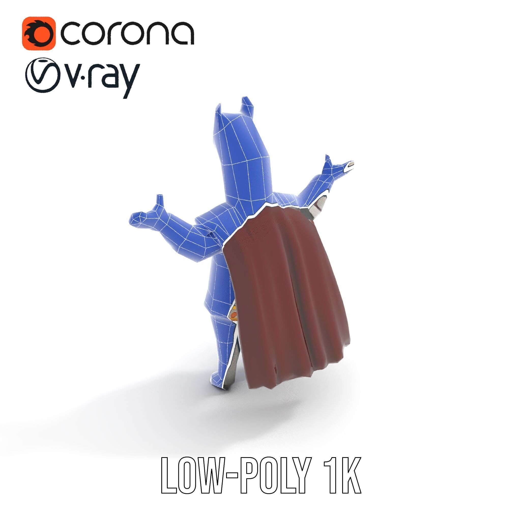 Knight Llama Character Rigged and Animated Armor Model Low-poly 3D model_19