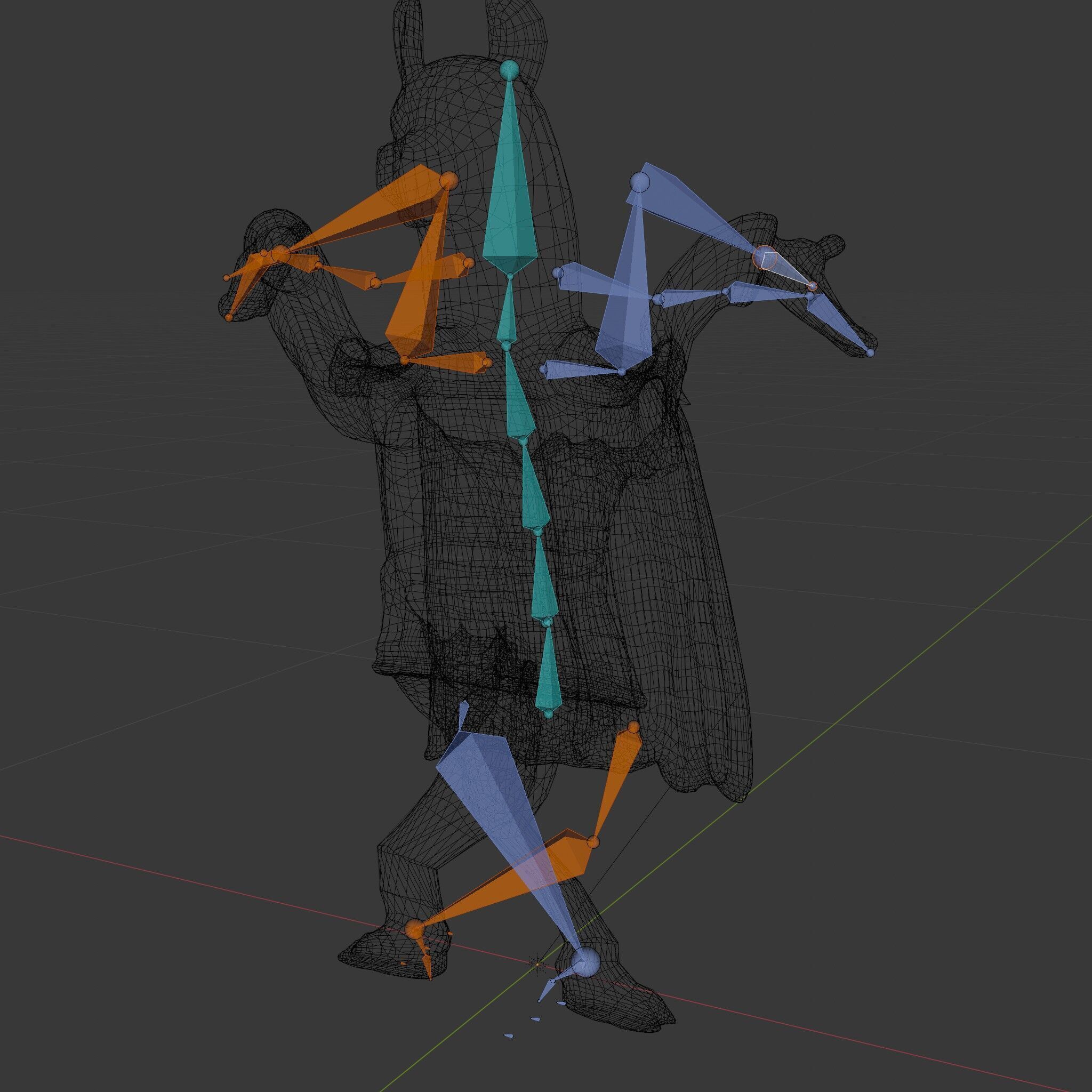 Knight Llama Character Rigged and Animated Armor Model Low-poly 3D model_6