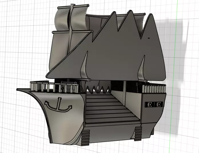 Dice Tower Ship for Dead Reckoning board game 3D print model_0
