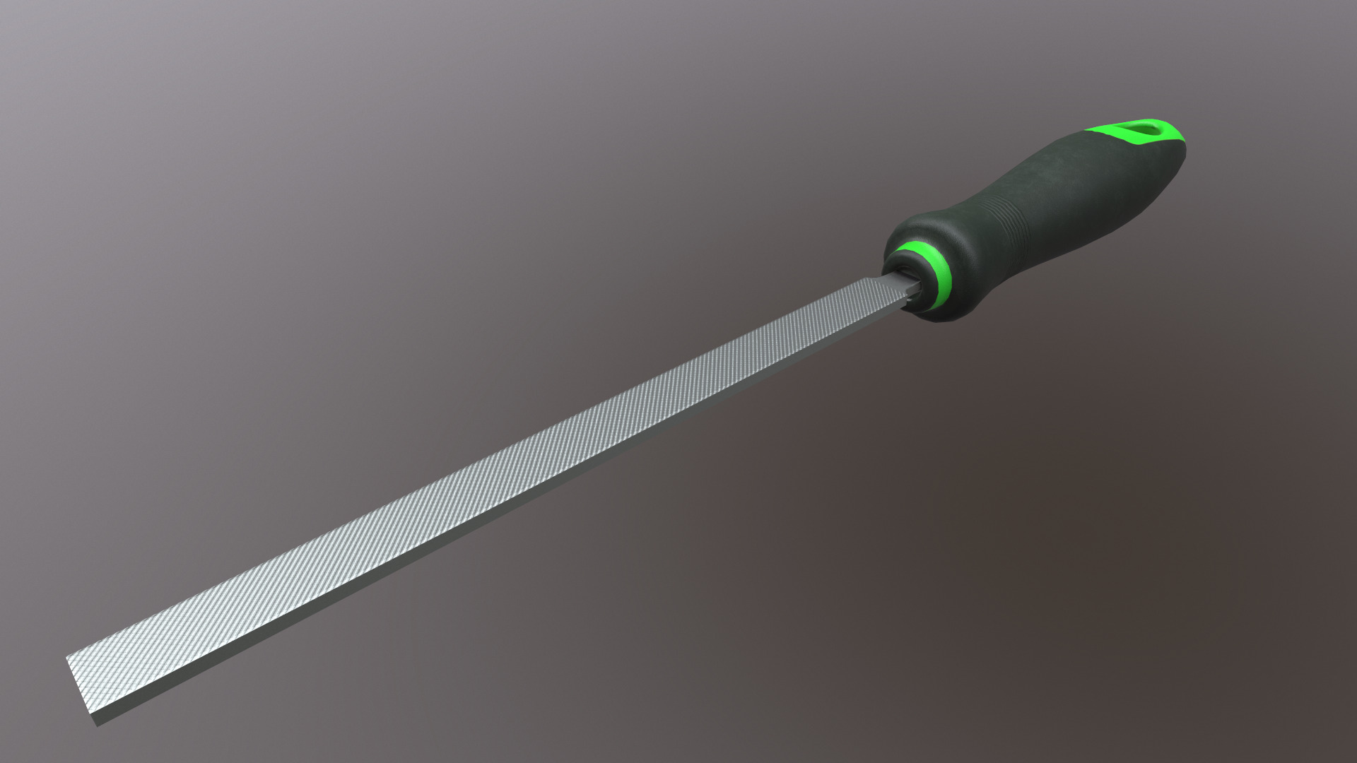 Flat Hand File Low Poly Low-poly 3D model_23