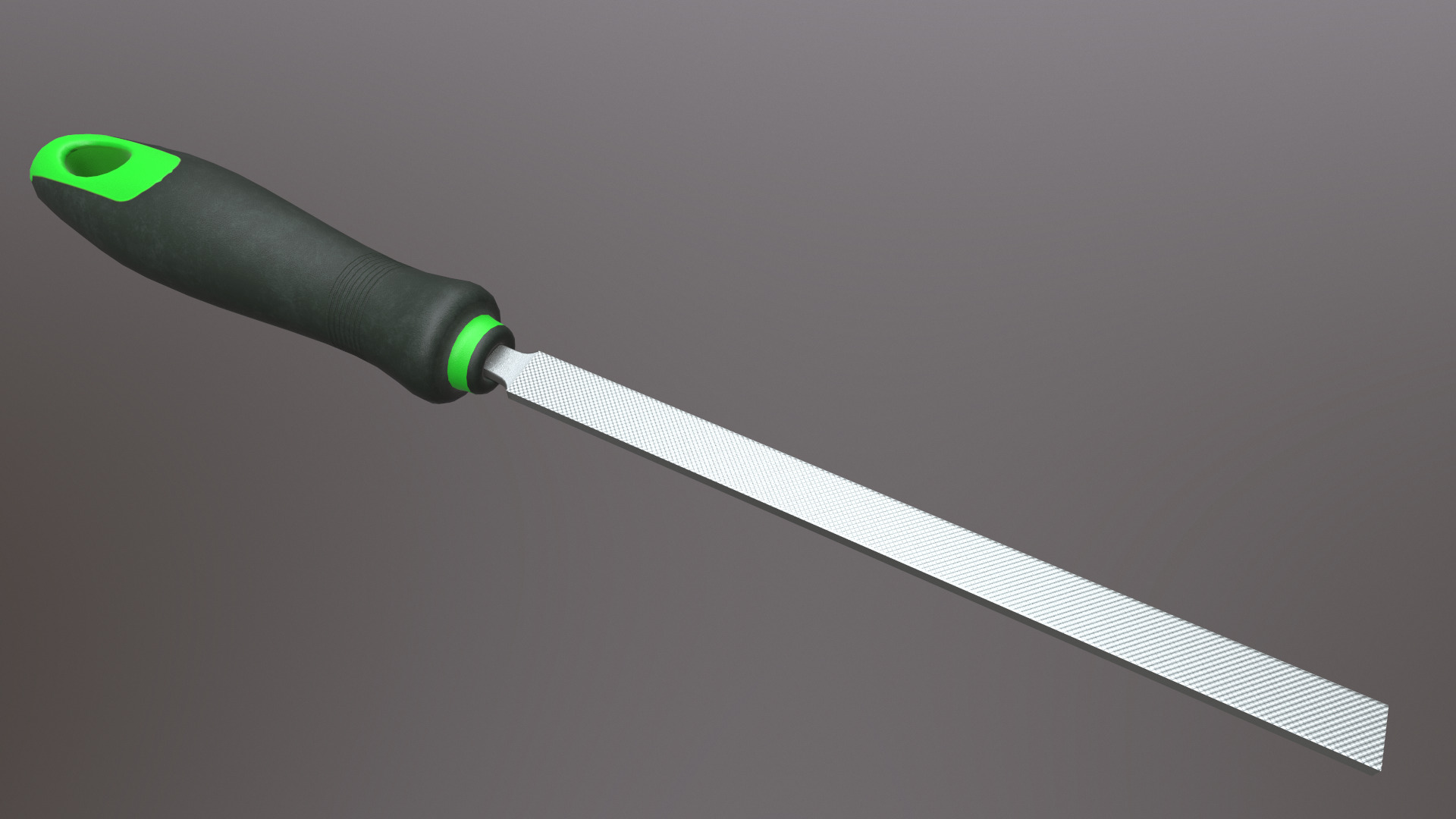 Flat Hand File Low Poly Low-poly 3D model_18