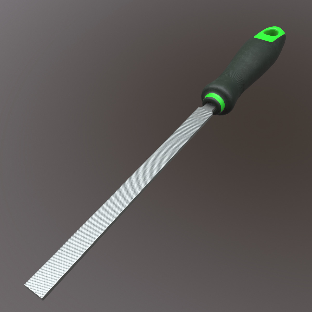 Flat Hand File Low Poly Low-poly 3D model_2