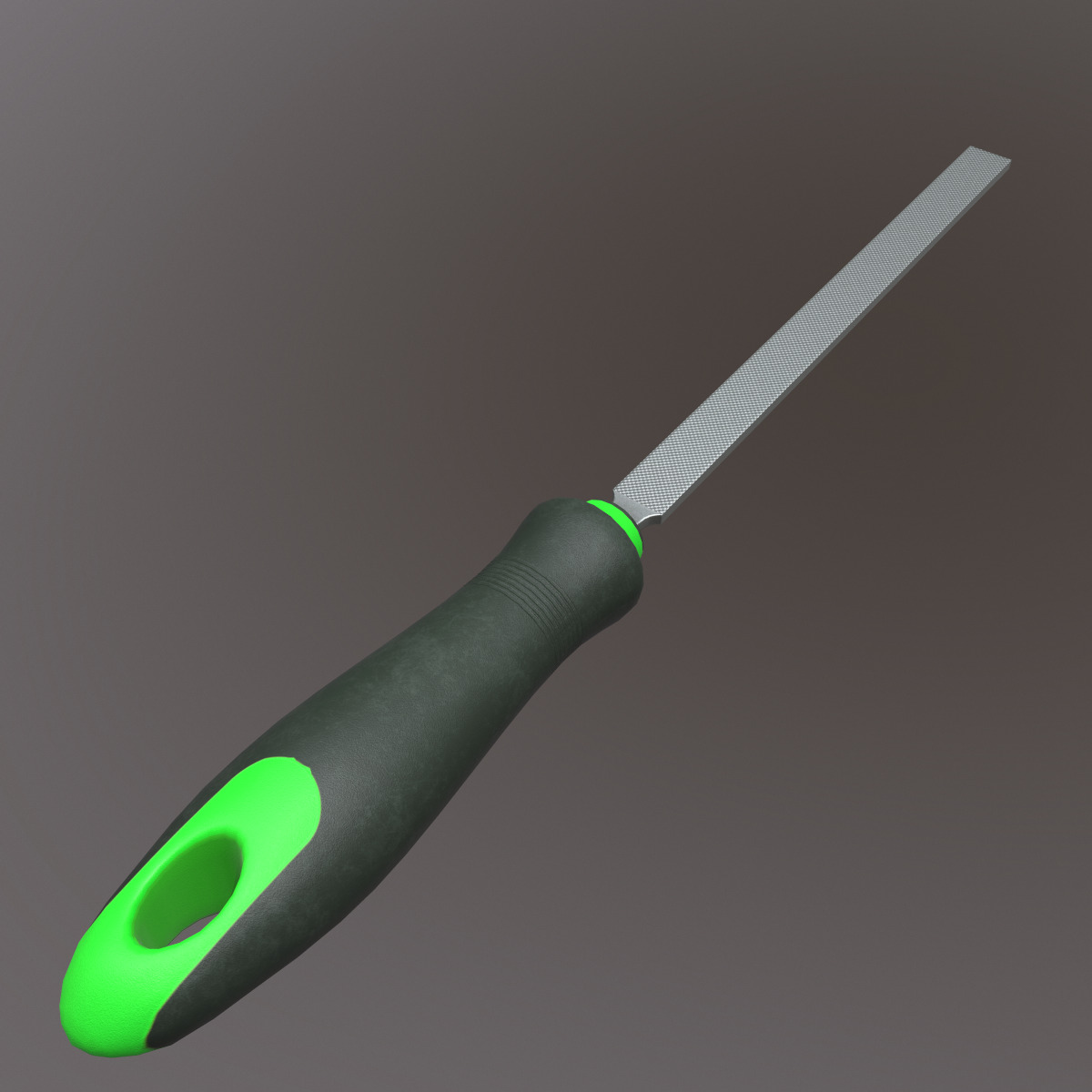 Flat Hand File Low Poly Low-poly 3D model_7