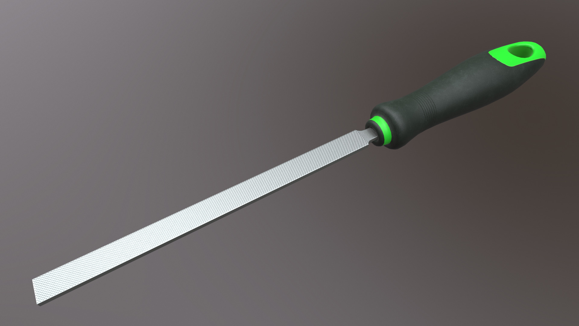 Flat Hand File Low Poly Low-poly 3D model_19