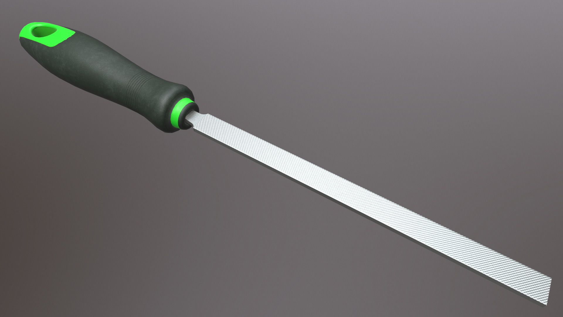 Flat Hand File Low Poly Low-poly 3D model_14