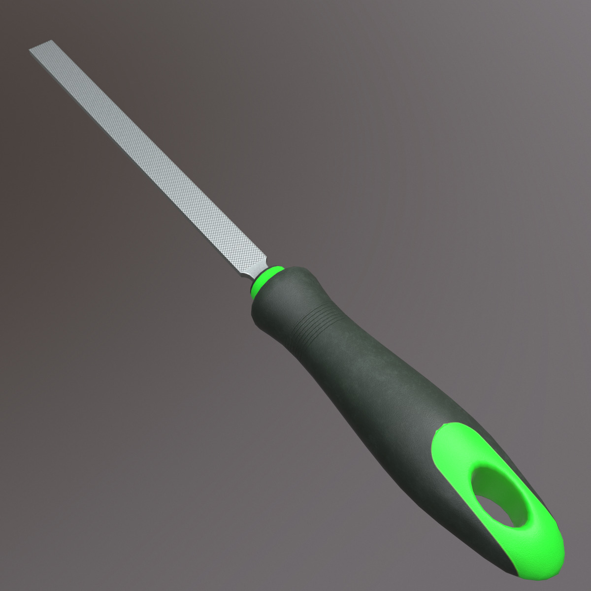 Flat Hand File Low Poly Low-poly 3D model_1