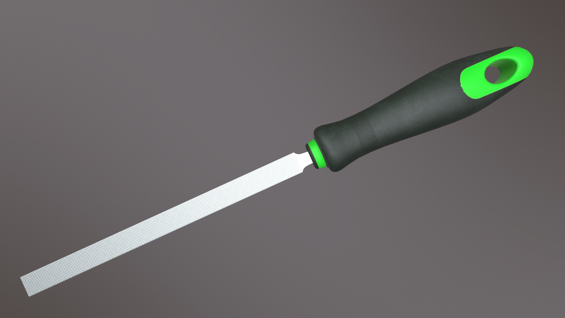 Flat Hand File Low Poly Low-poly 3D model_21