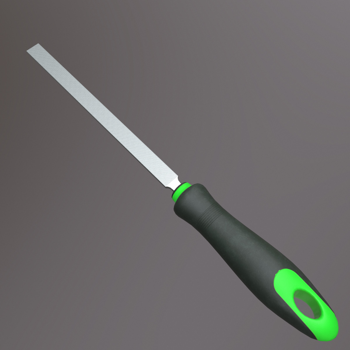 Flat Hand File Low Poly Low-poly 3D model_4