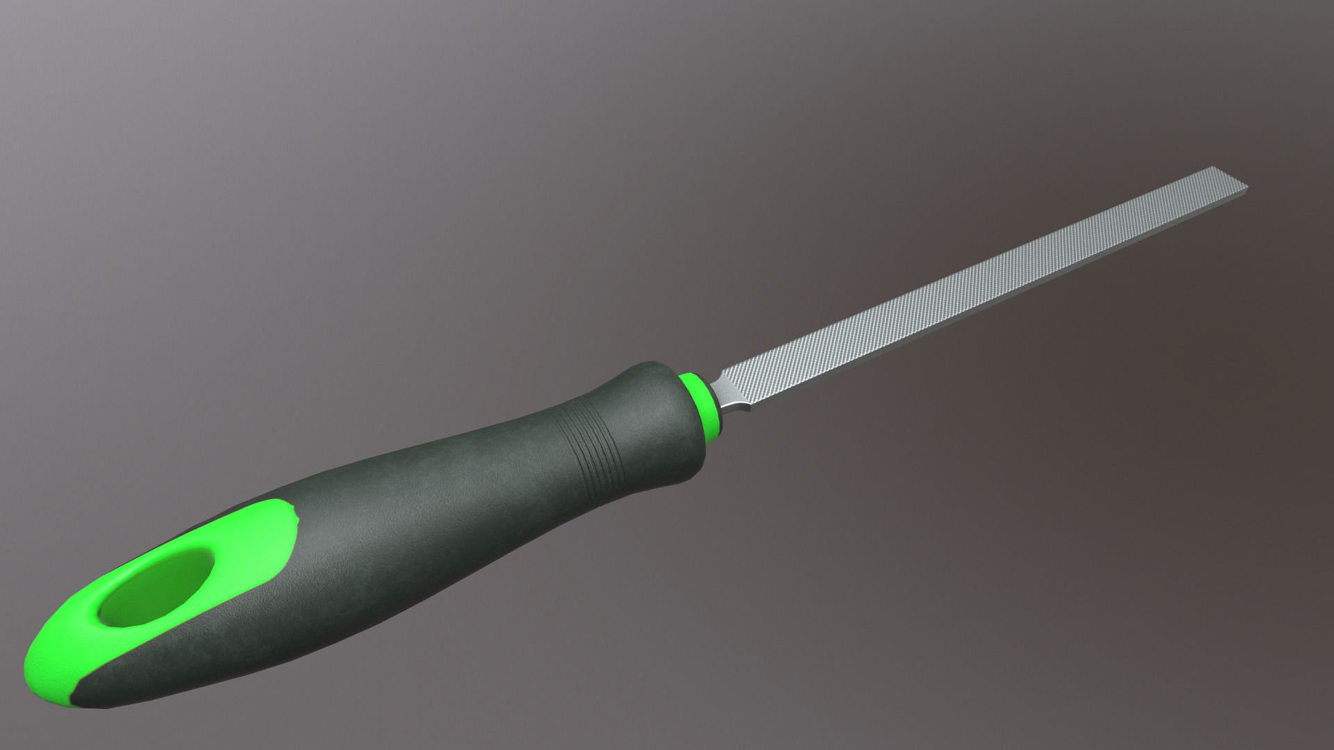 Flat Hand File Low Poly Low-poly 3D model_17