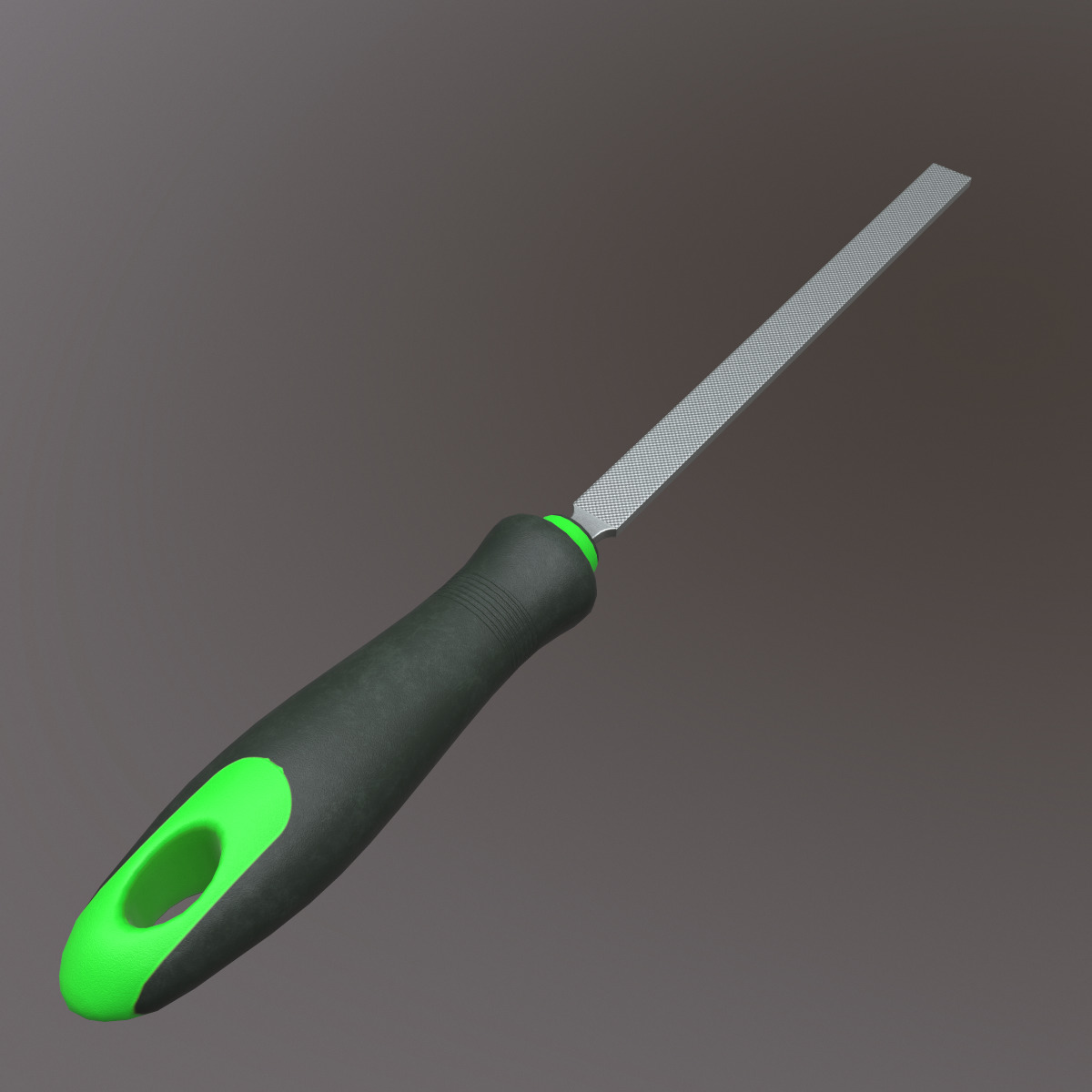 Flat Hand File Low Poly Low-poly 3D model_3