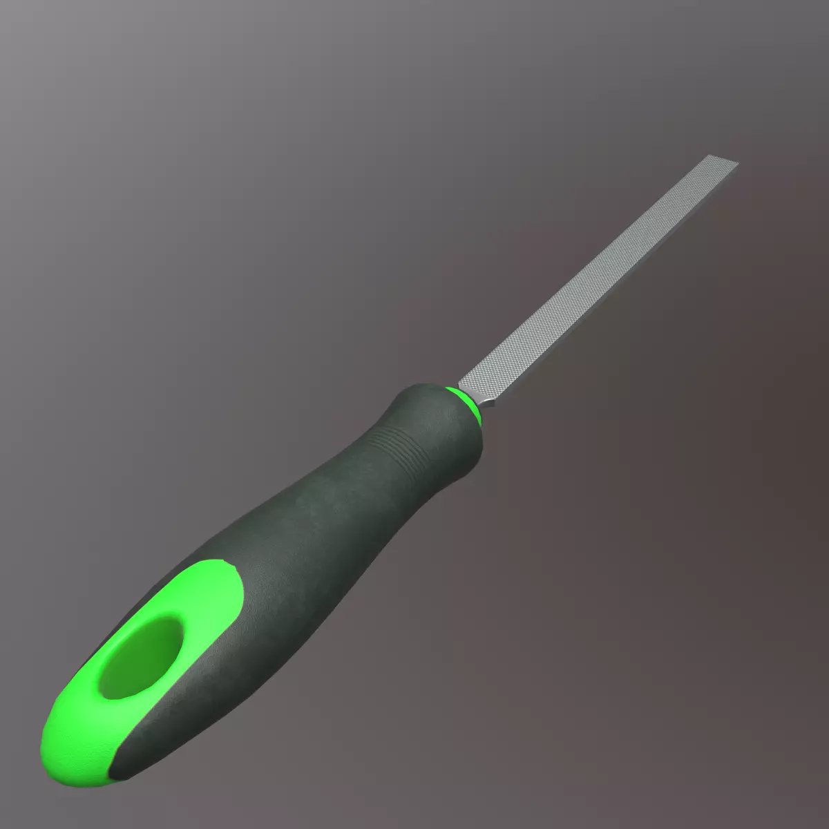 Flat Hand File Low Poly Low-poly 3D model_0