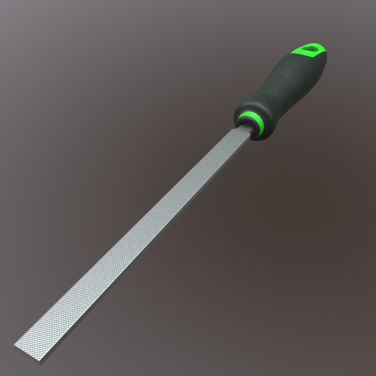 Flat Hand File Low Poly Low-poly 3D model_5