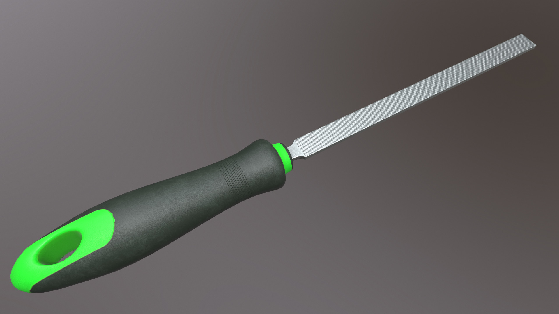 Flat Hand File Low Poly Low-poly 3D model_11