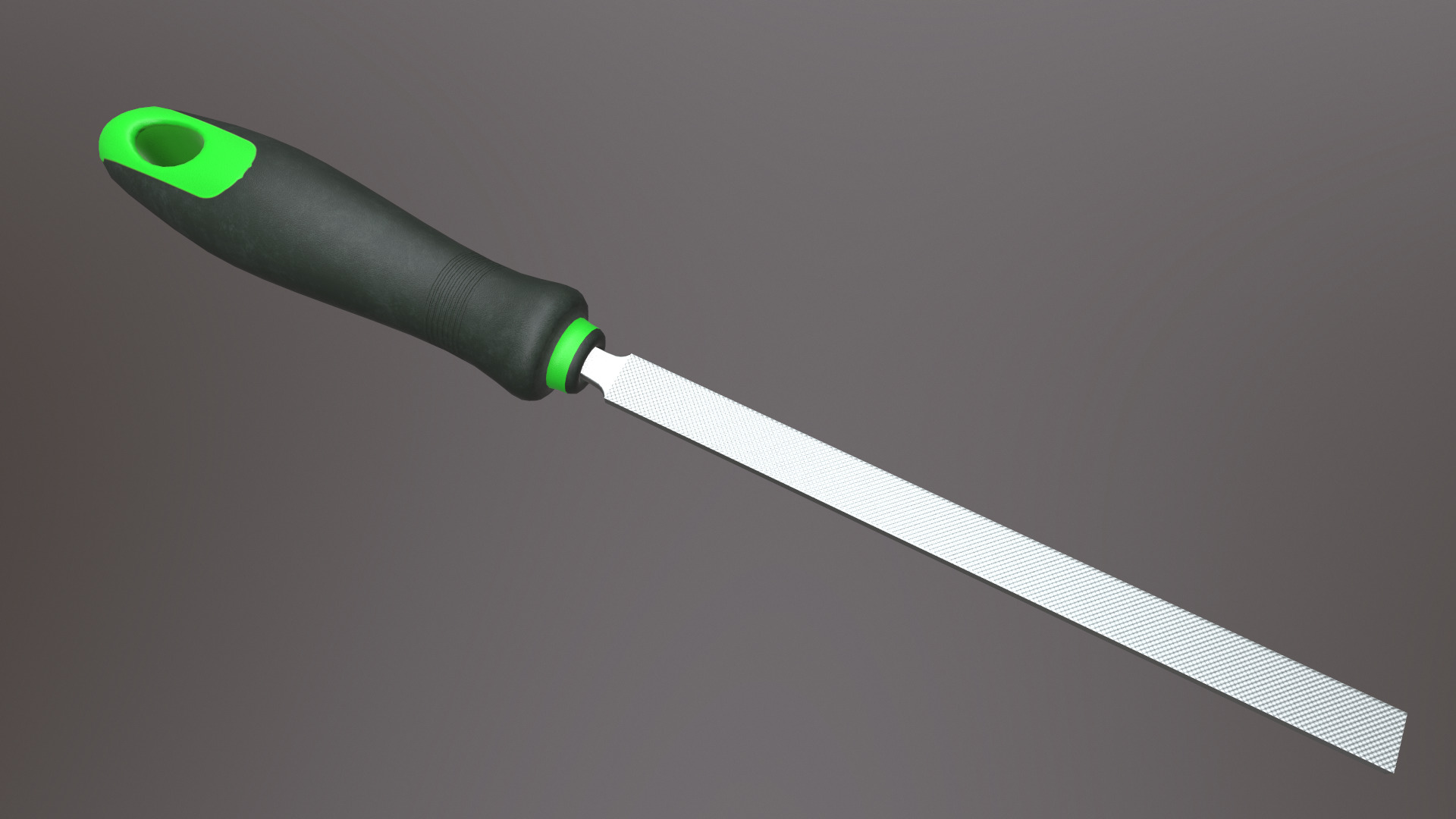 Flat Hand File Low Poly Low-poly 3D model_22