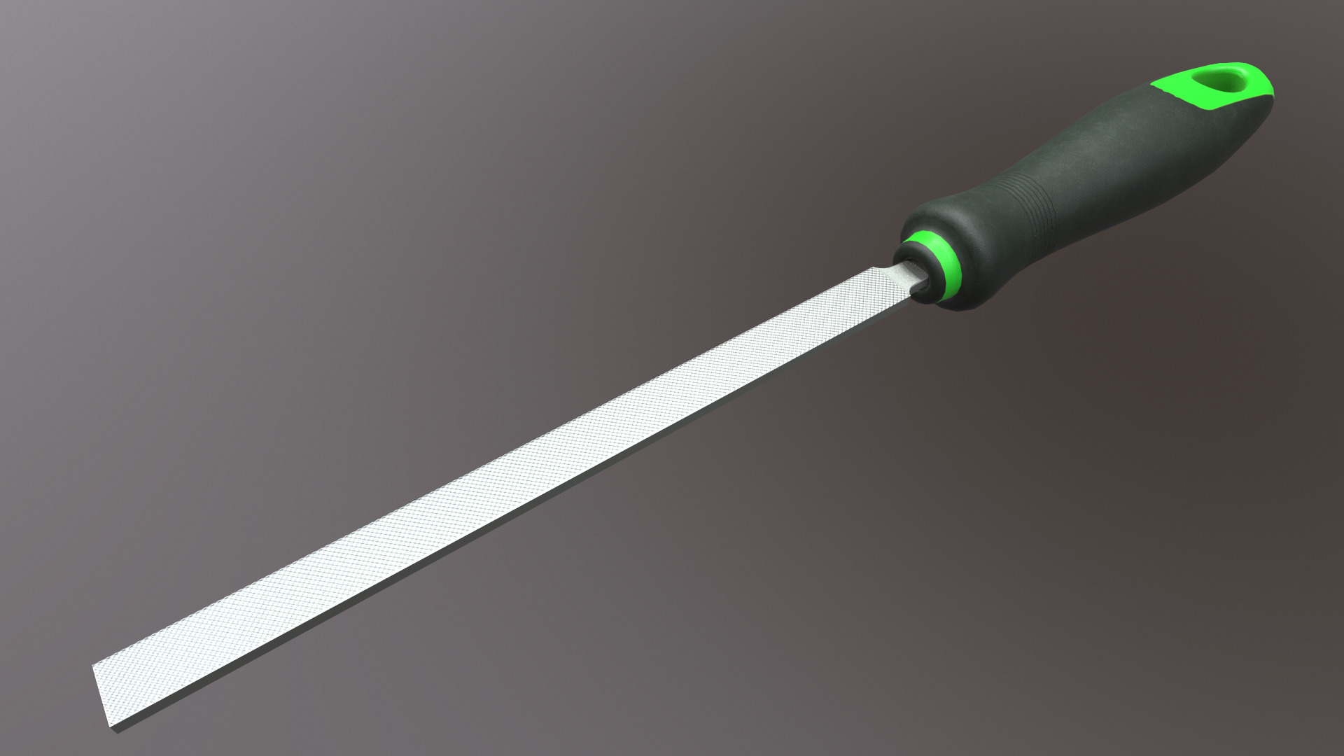 Flat Hand File Low Poly Low-poly 3D model_10