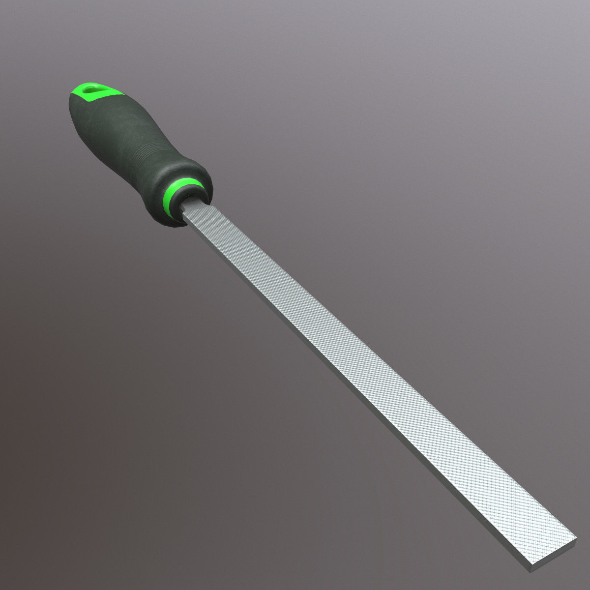 Flat Hand File Low Poly Low-poly 3D model_6