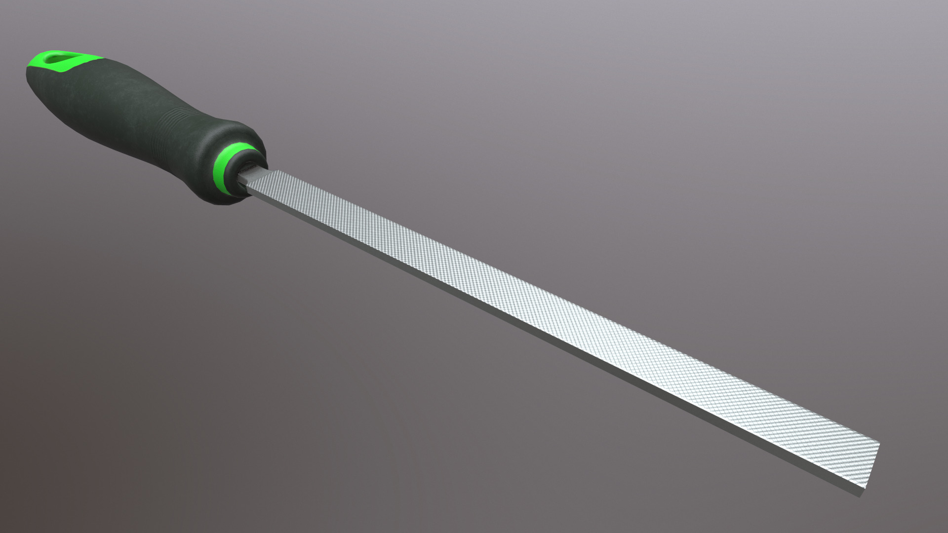 Flat Hand File Low Poly Low-poly 3D model_20