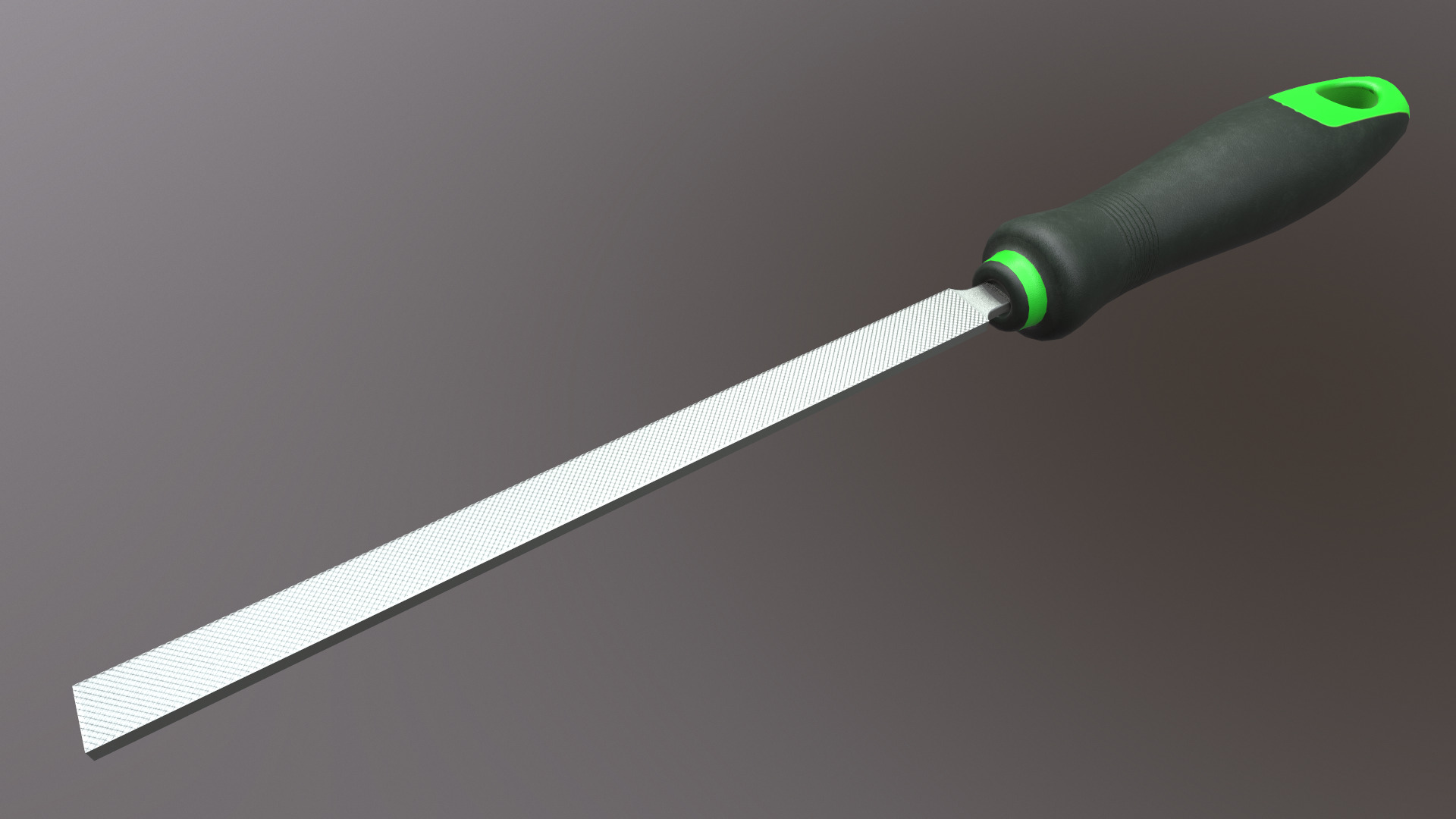 Flat Hand File Low Poly Low-poly 3D model_15