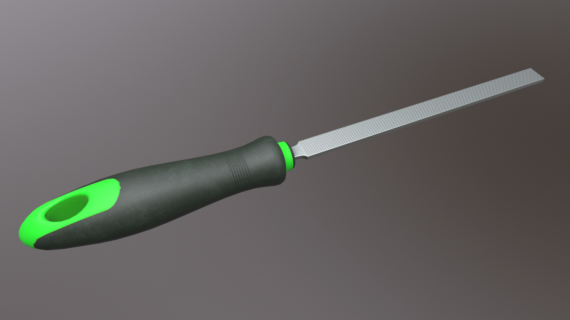 Flat Hand File Low Poly Low-poly 3D model_13