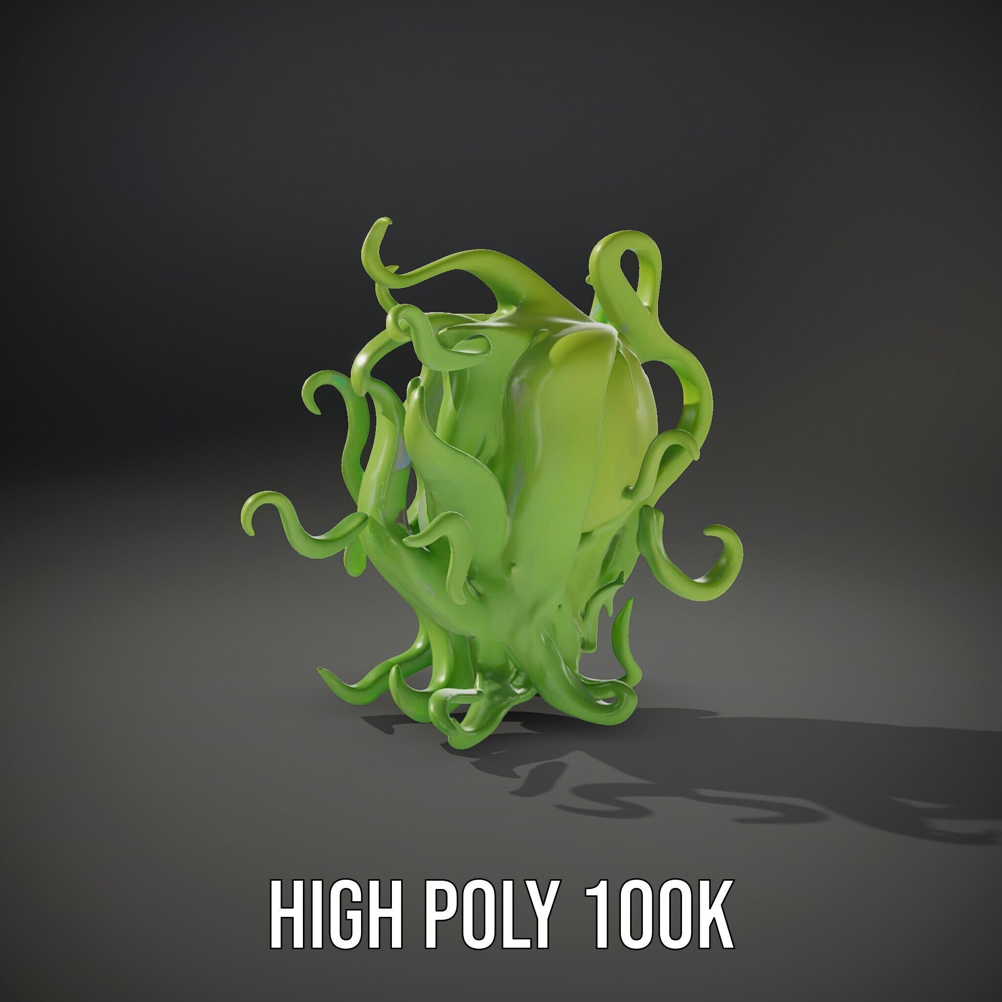Playful Green Monster Character D Model Pack Low-poly 3D model_10