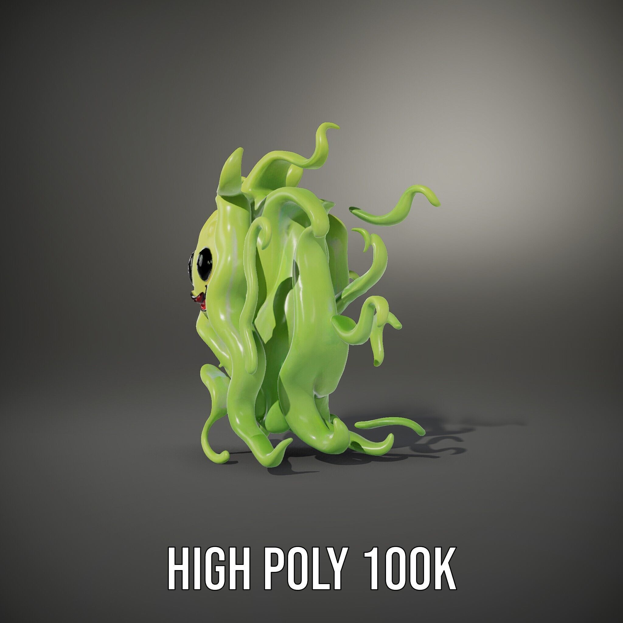 Playful Green Monster Character D Model Pack Low-poly 3D model_8