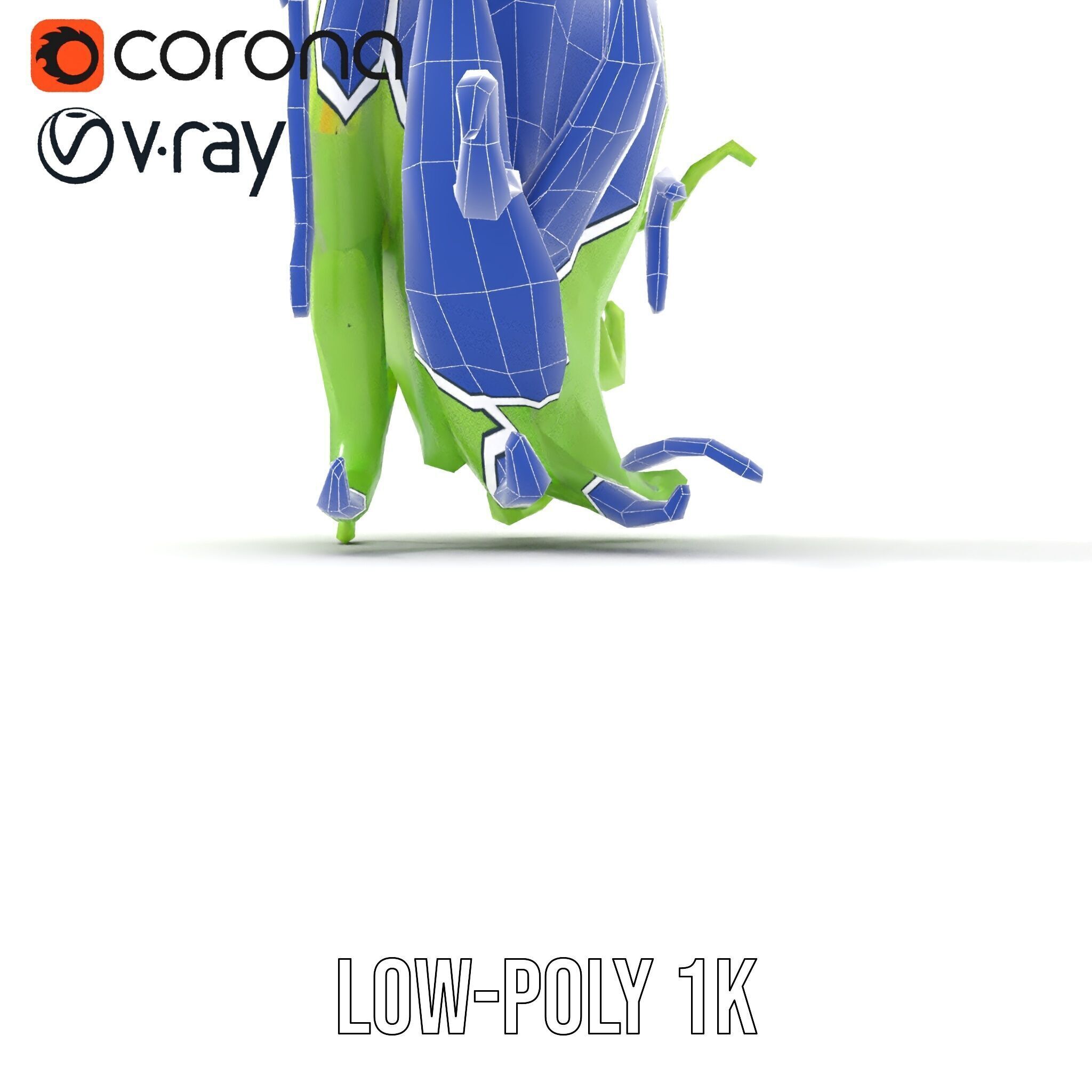 Playful Green Monster Character D Model Pack Low-poly 3D model_25