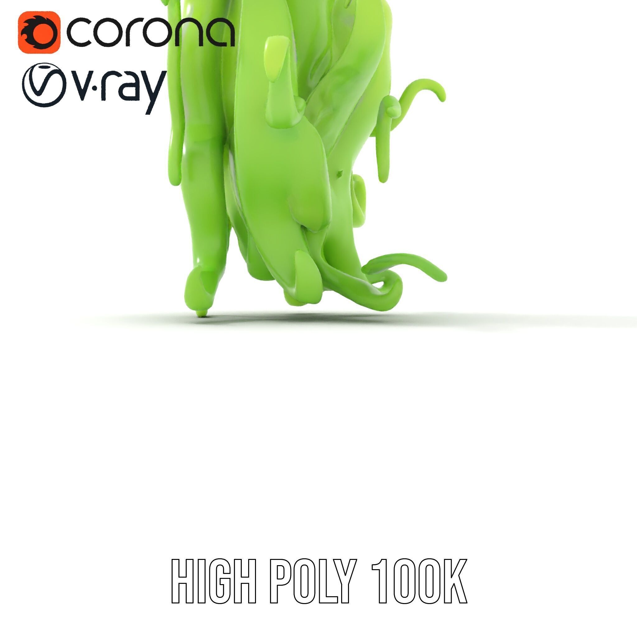 Playful Green Monster Character D Model Pack Low-poly 3D model_29