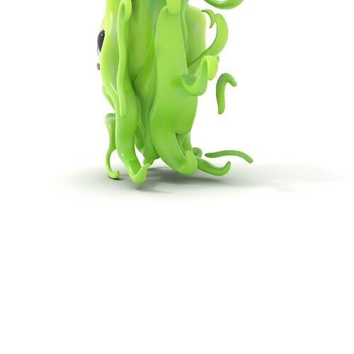 Playful Green Monster Character D Model Pack Low-poly 3D model