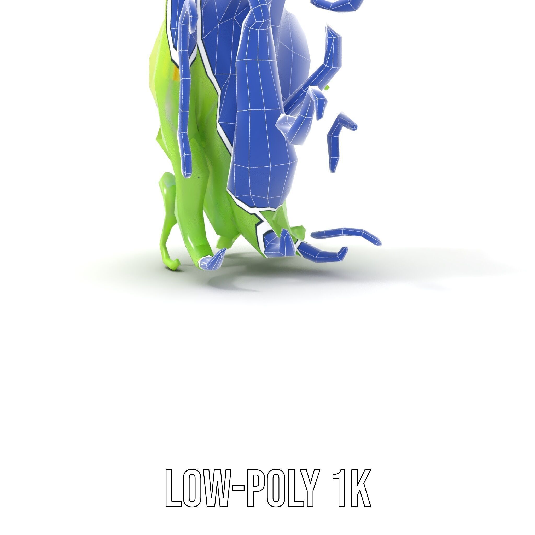 Playful Green Monster Character D Model Pack Low-poly 3D model_12