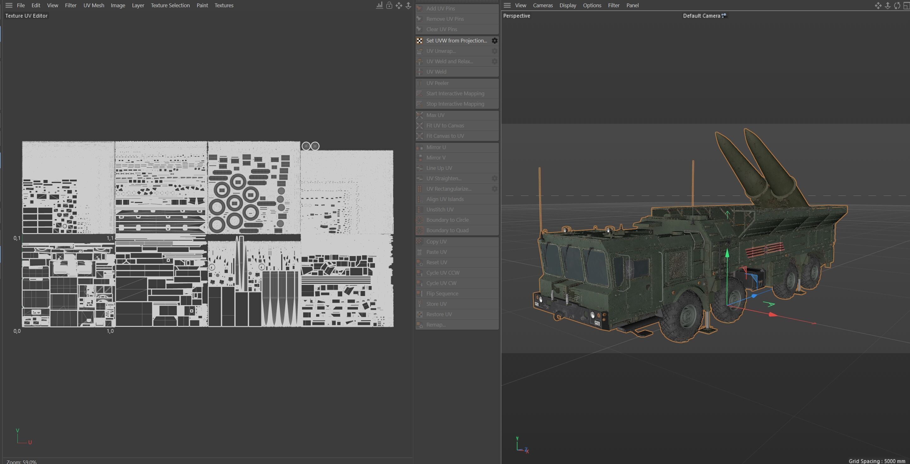 9K720 Iskander Low-poly 3D model_12