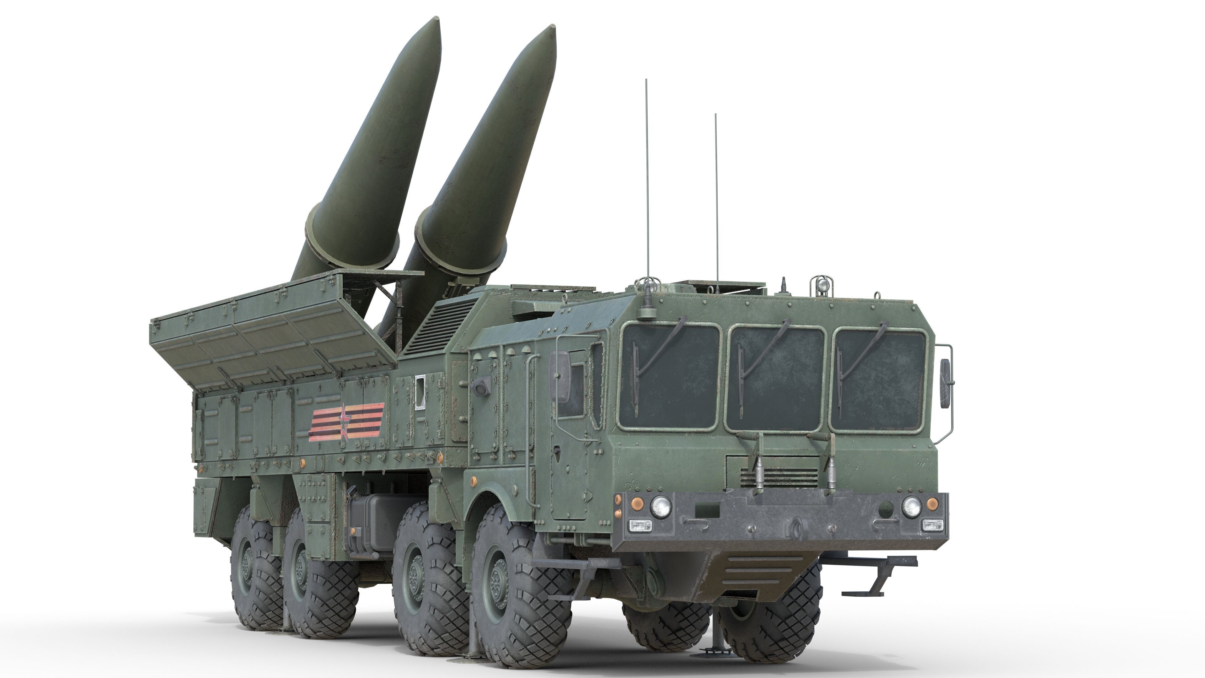 9K720 Iskander Low-poly 3D model_2