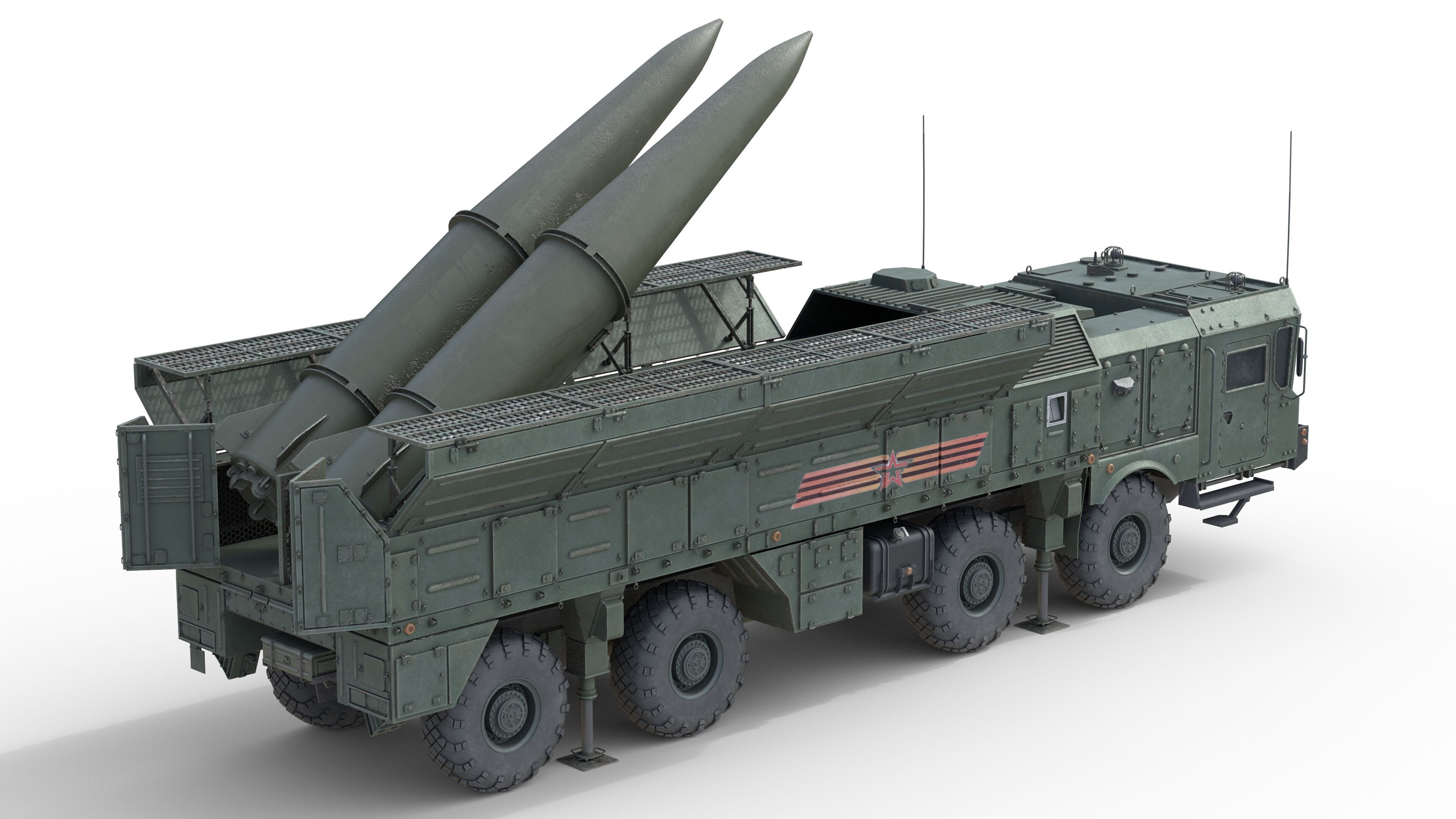 9K720 Iskander Low-poly 3D model_1