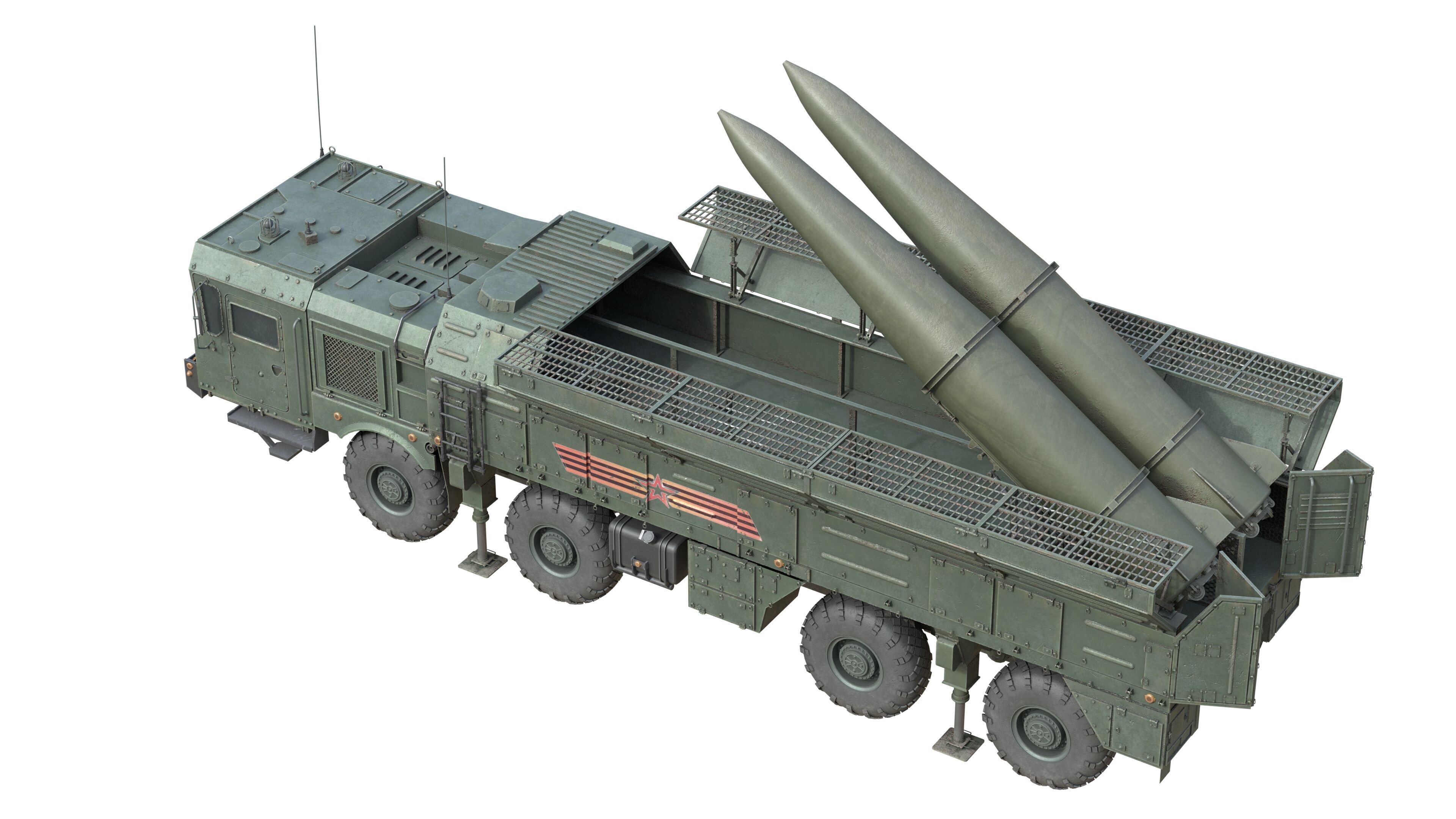 9K720 Iskander Low-poly 3D model_4