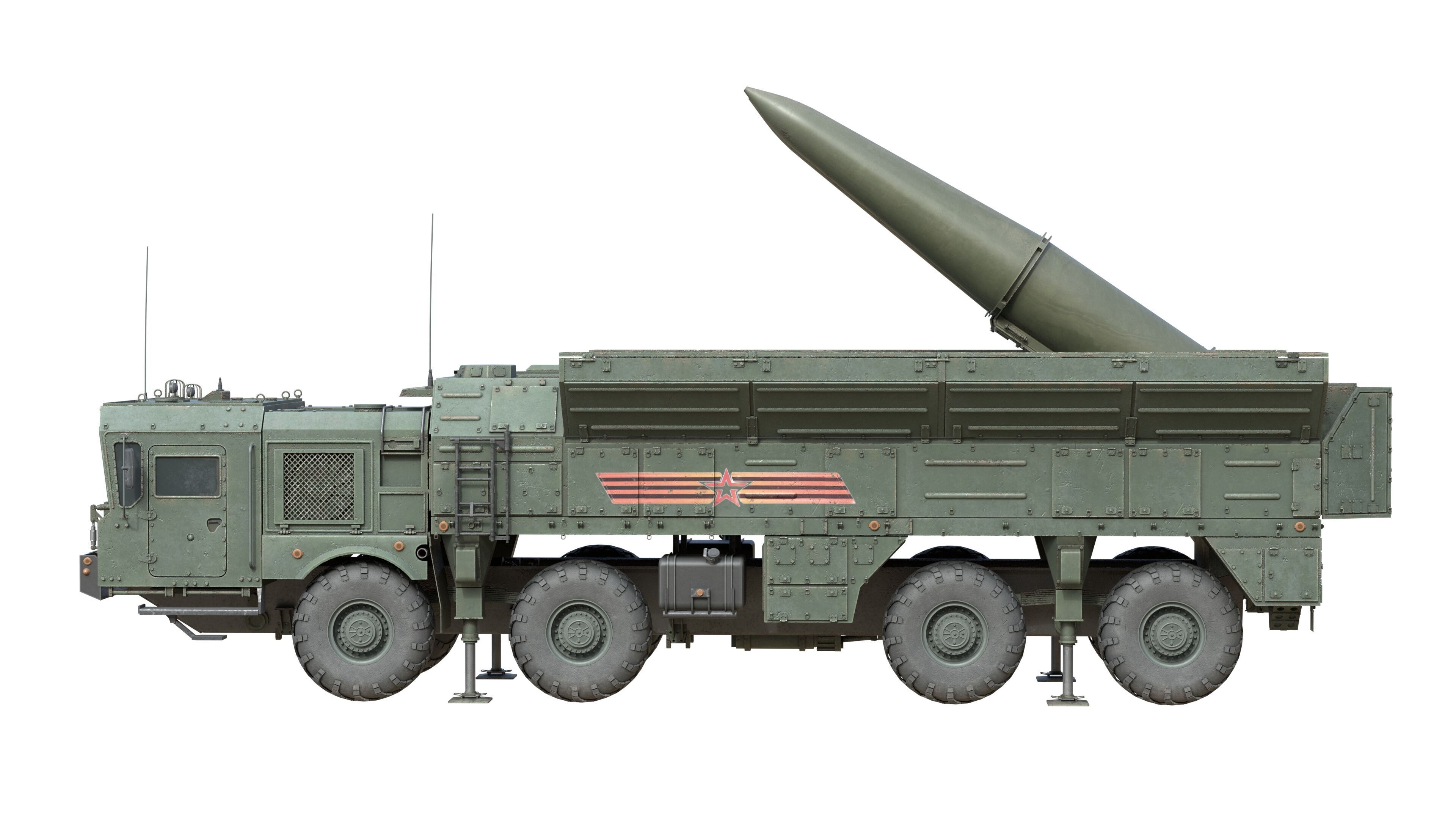 9K720 Iskander Low-poly 3D model_6