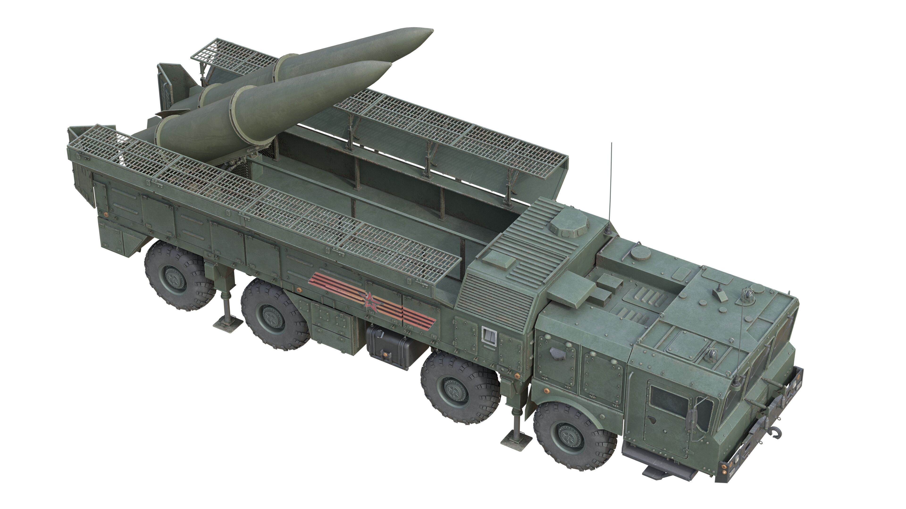 9K720 Iskander Low-poly 3D model_3