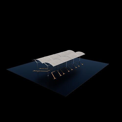 Car parking shade 3D model