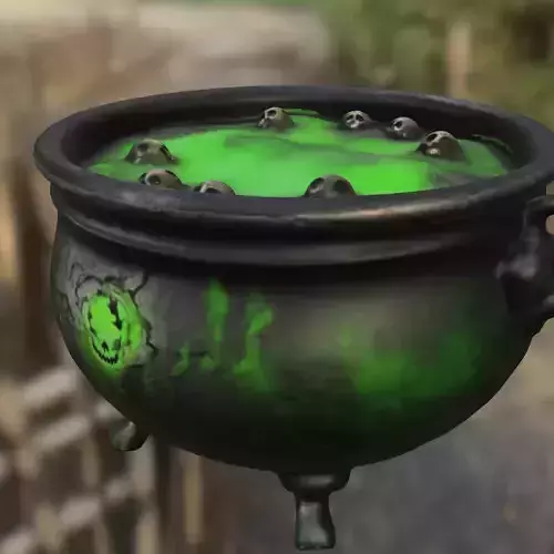 Haunted Skull Cauldron