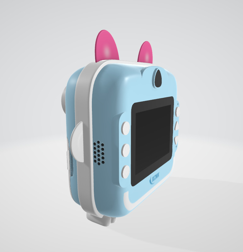 Child Selfie Camera Toy Low-poly 3D model_3