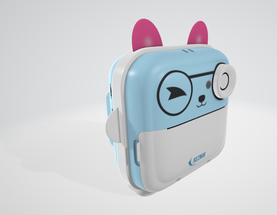 Child Selfie Camera Toy Low-poly 3D model_2